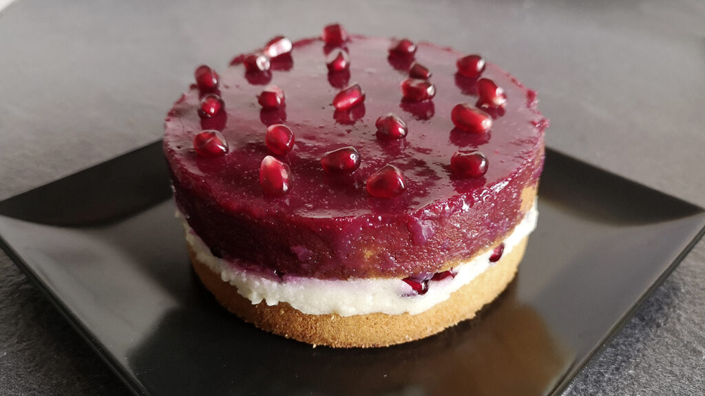Torta low carb al melograno