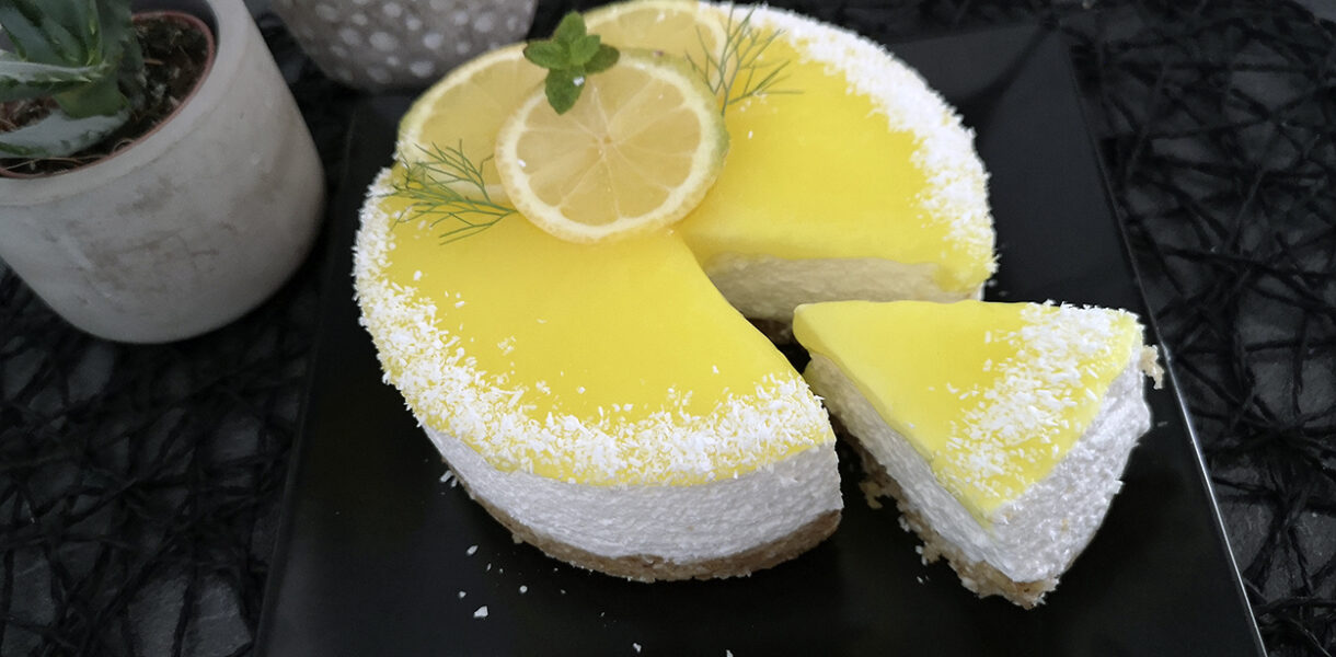 Cheesecake keto cocco e limone