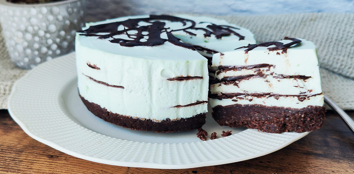 keto cheesecake menta e cioccolato