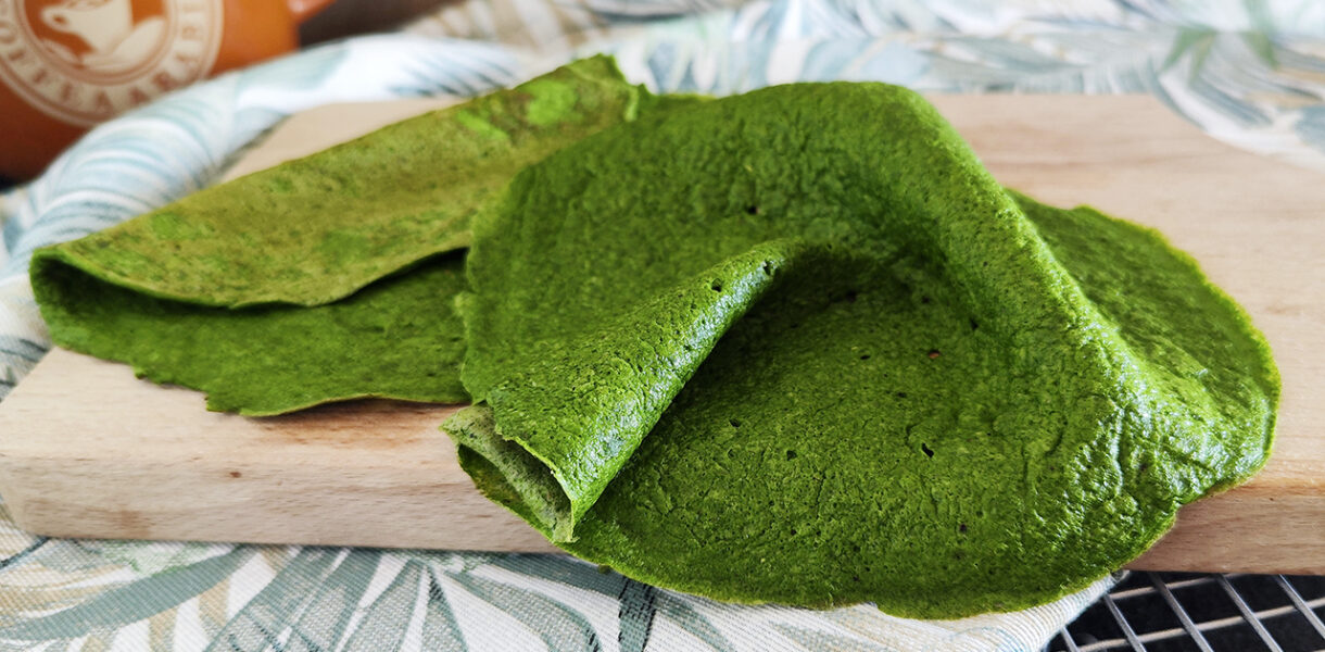 Keto crepes agli spinaci