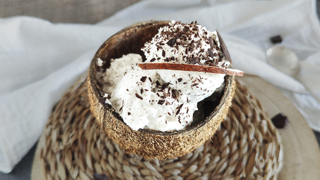 Gelato keto al cocco senza gelatiera