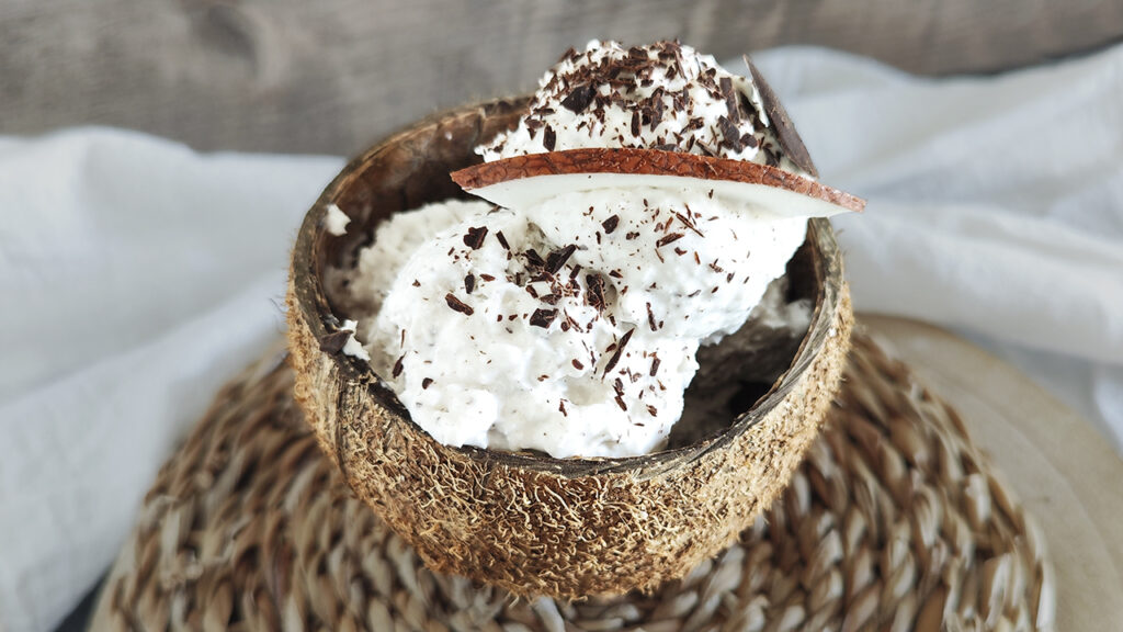 Gelato keto al cocco senza gelatiera