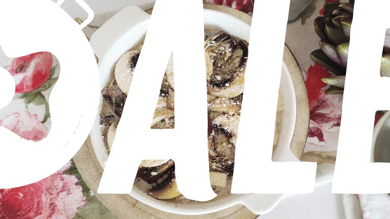 Clafoutis keto con carciofi e funghi