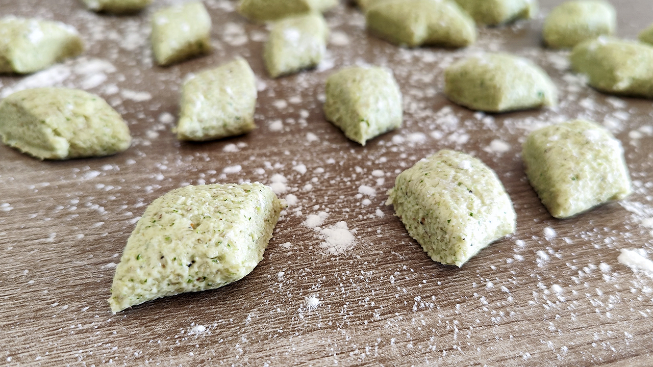 Gnocchi di zucchine chetogenici