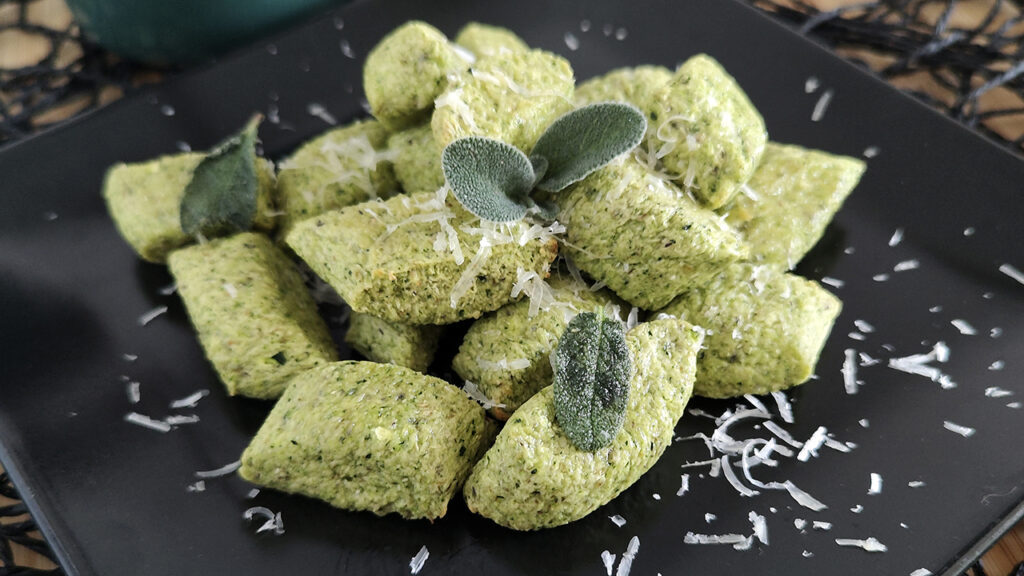 Gnocchi di zucchine chetogenici