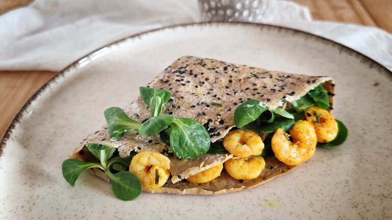 Crepes keto al sesamo