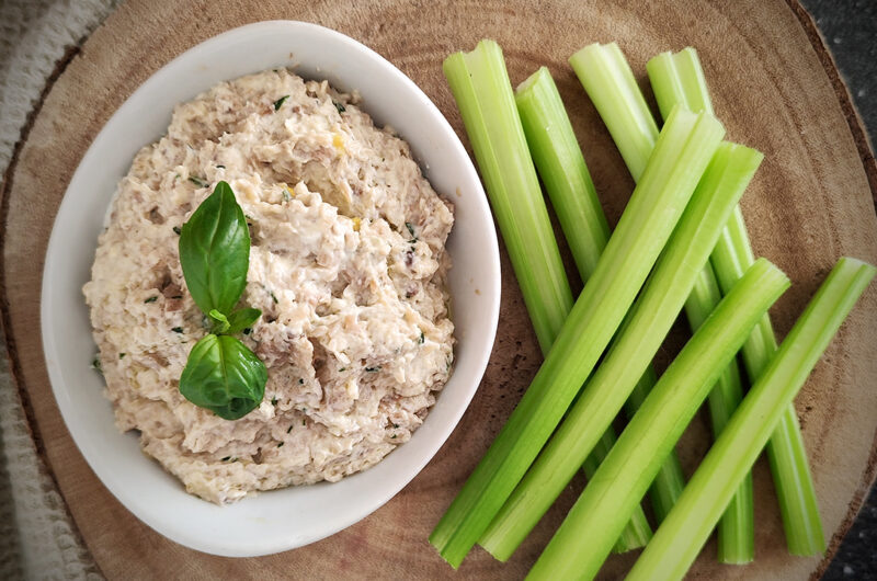 Patè keto con gambi di funghi e mascarpone