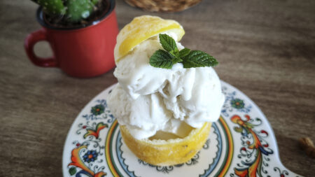 Sorbetto keto al limone