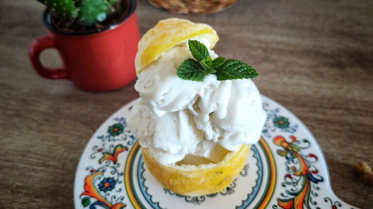 Sorbetto keto al limone