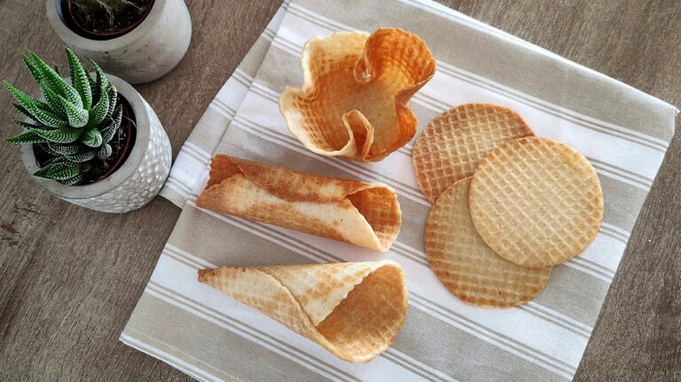 Cialde keto croccanti per coni gelato e non solo Cialde keto croccanti per coni gelato