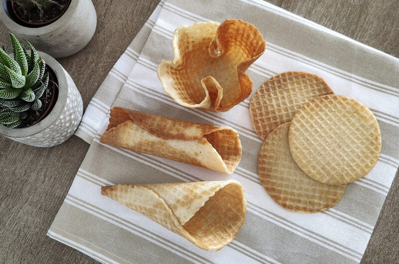 Cialde keto croccantiper coni gelato e non solo