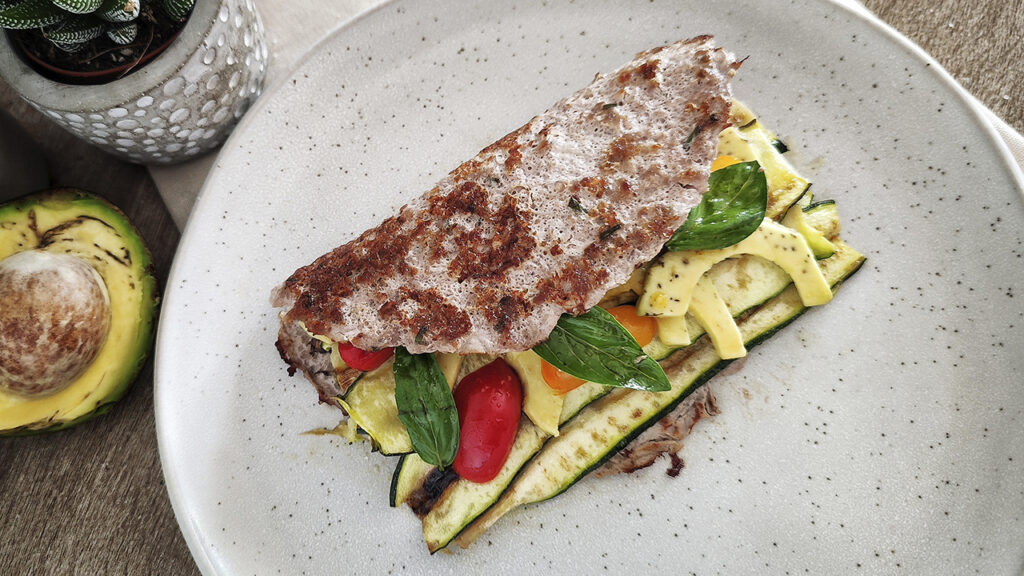 Piadina chetogenica di carne macinata