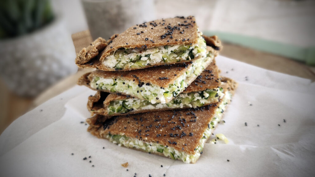 Focaccia keto con zucchine e ricotta