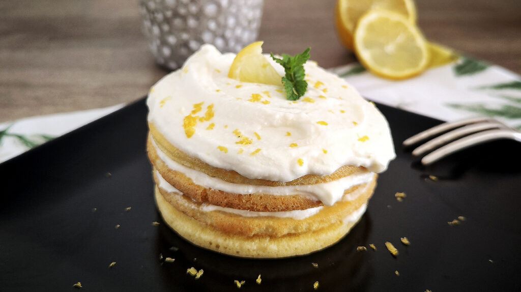 Pancake tiramisù keto al limone