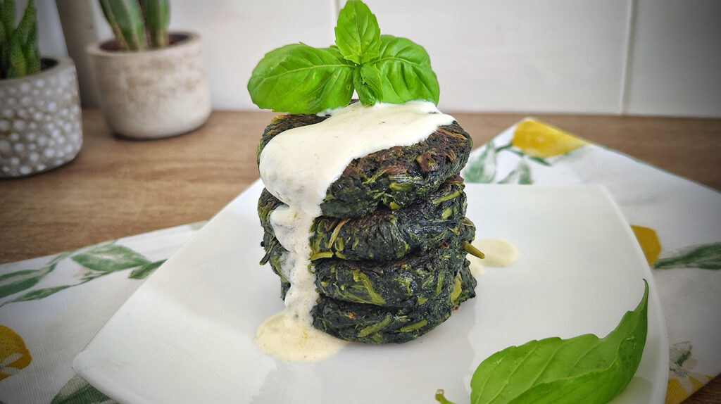 Hamburger di spinaci chetogenici