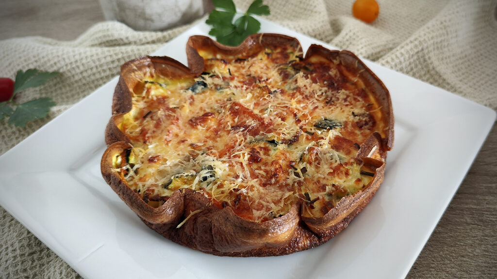 Torta salata di crêpes keto