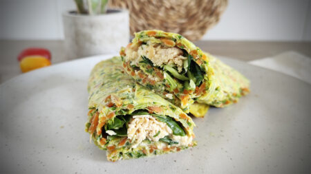 Wrap keto con zucchine e carote