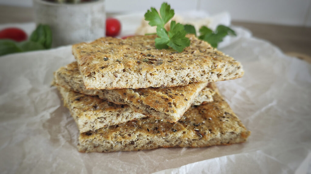 Focaccia keto al cavolfiore con gli albumi