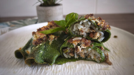 Cannelloni keto con crepes e spaghetti di konjac