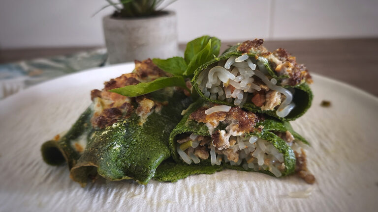 Cannelloni keto con crepes e spaghetti di konjac