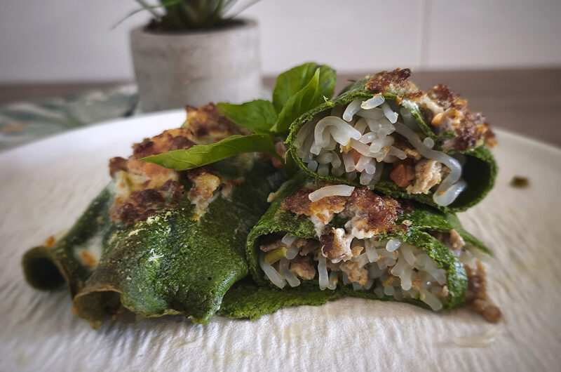 Cannelloni keto con crepes e spaghetti di konjac