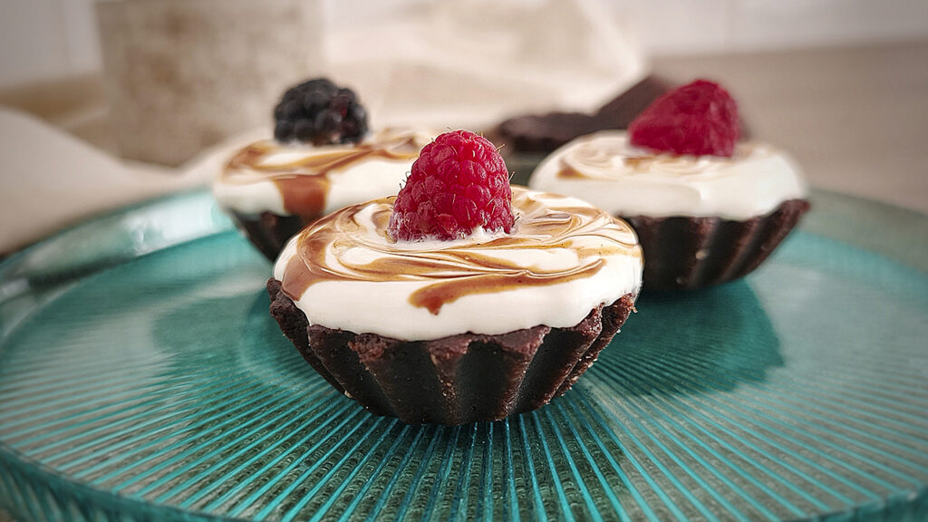 Crostatine keto senza cottura al cacao
