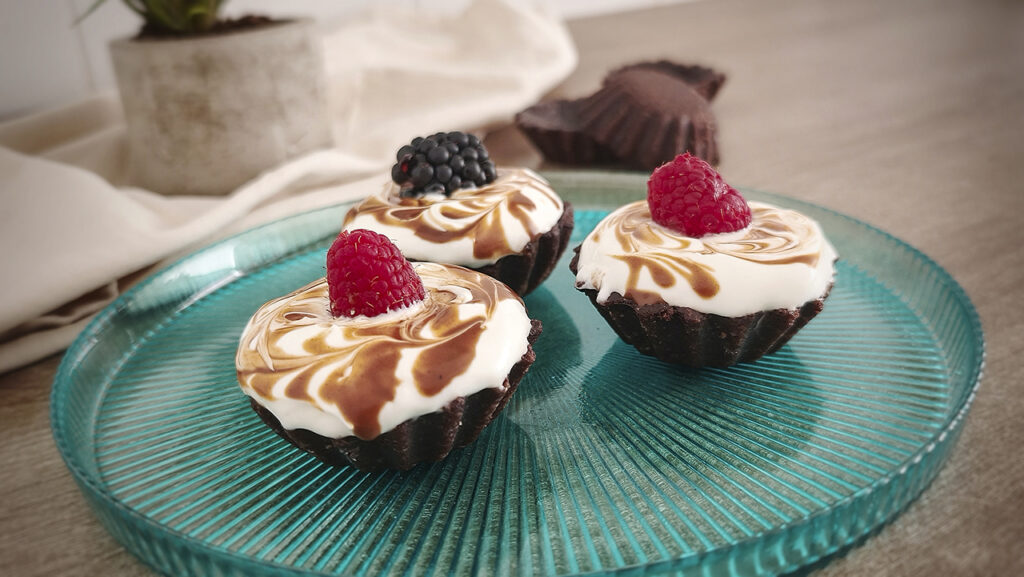 Crostatine keto senza cottura al cacao