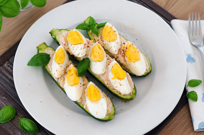 Pranzo keto: zucchine ripiene al tonno