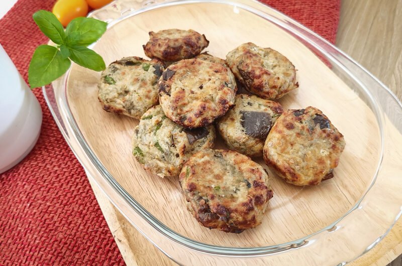 Polpette di melanzane keto in friggitrice ad aria