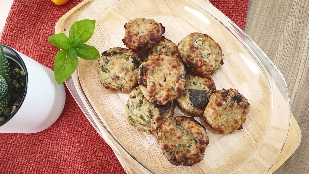 Polpette di melanzane keto in friggitrice ad aria